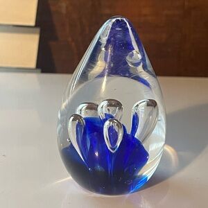 Hand Blown Glass Paperweight Art